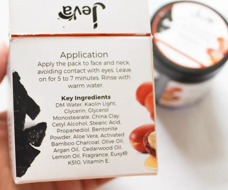 Ingredients and How to use Jeva Activated Charcoal Mask