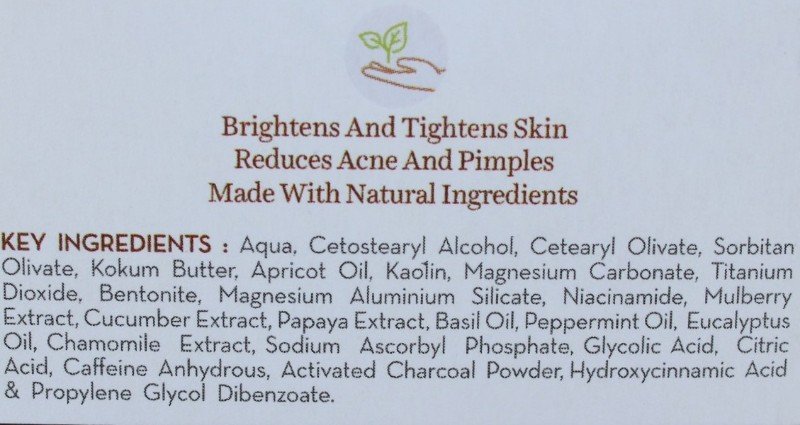 ingredients of mamaearth c3 face mask
