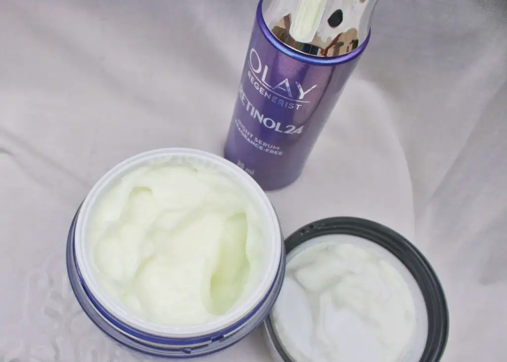 Olay Retinol 24 Cream in its jar